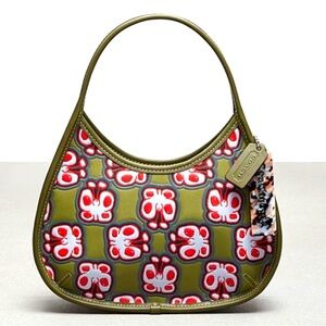 NWT Coach Ergo Bag In Coachtopia Leather With Butterfly Print